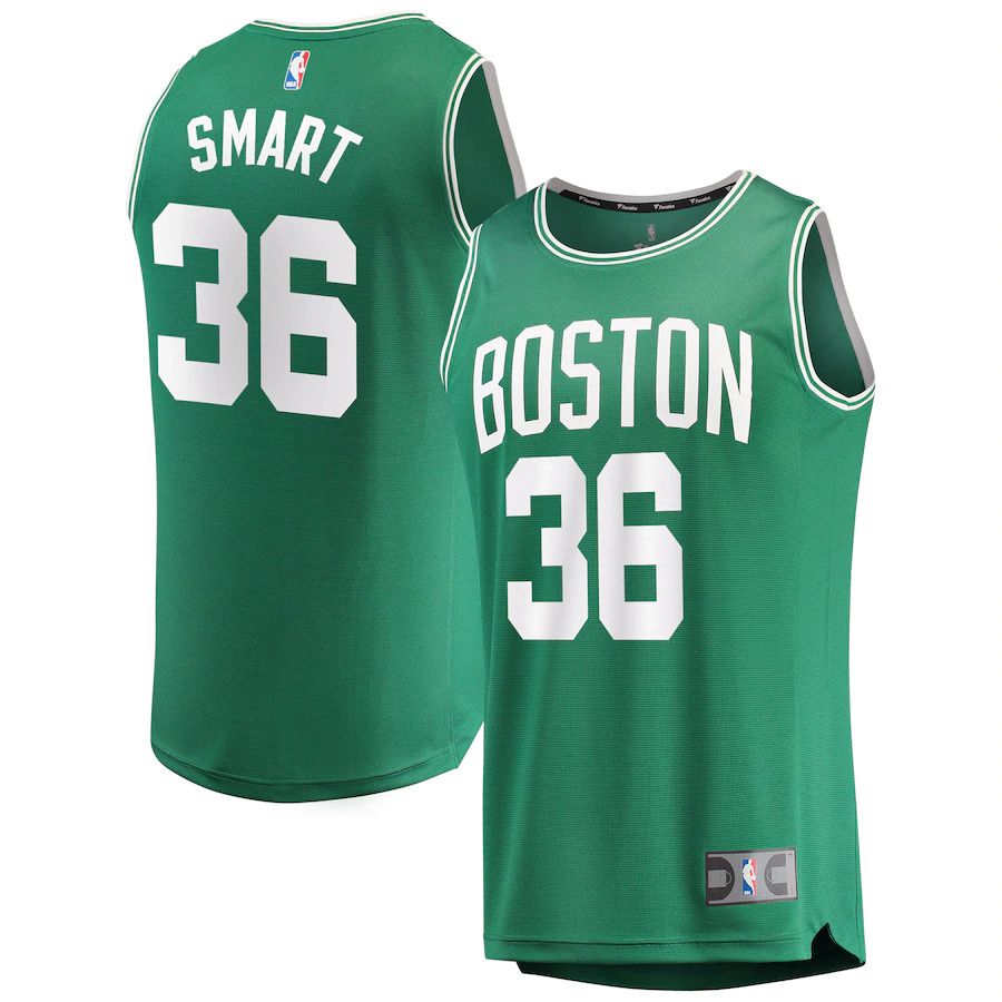 Men Boston Celtics 36 Marcus Smart Fanatics Branded Green Fast Break Replica Player NBA Jersey
